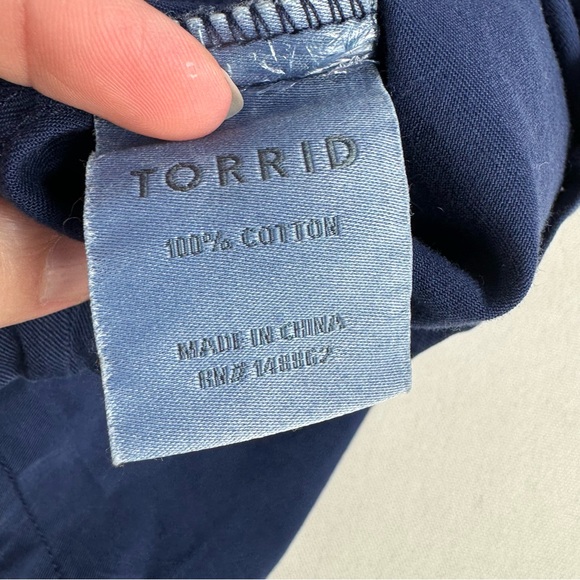 Torrid Short Sleeve Navy Blue Anorak Hooded Jacket 3X Military Jacket 10840752 - Picture 10 of 11